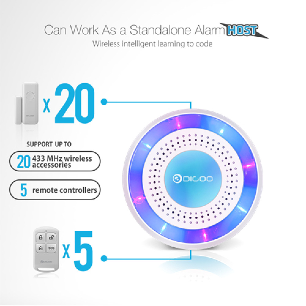 DG-ROSA 433mhz Alarm Systems Wireless Siren