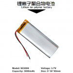 903090 3.7V 3000mAh Rechargeable Lithium Polymer Battery