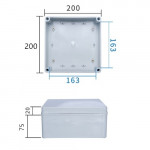 ABS IP67 Waterproof Durable Outdoor Junction Box - 95*200*200mm