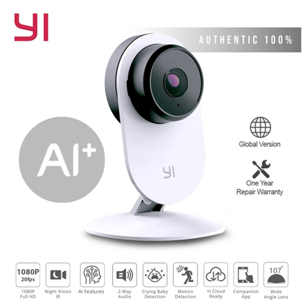 XIAOMI YI Home 3 Ai+ Smart 1080p Day & Night Wireless CCTV Camera