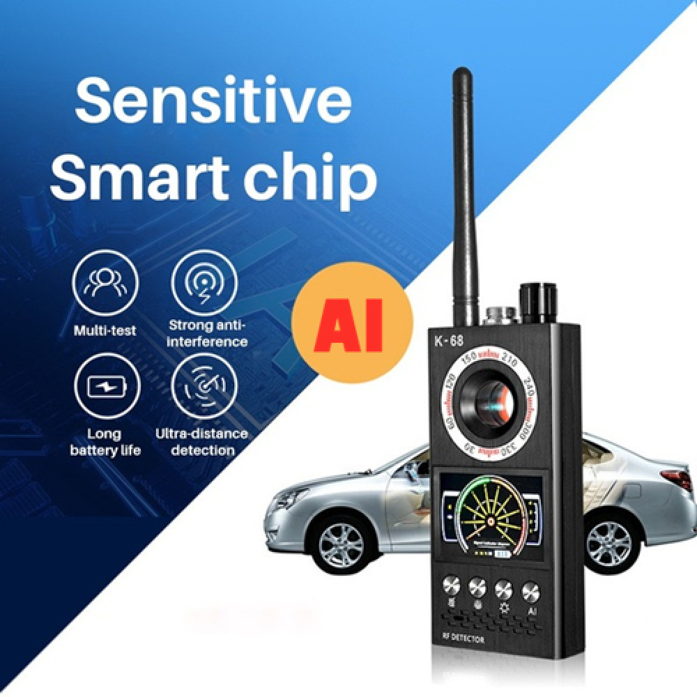 K68 GPS Tracker Finder + Spy Bug Auto AI Wireless RF Signal Detector