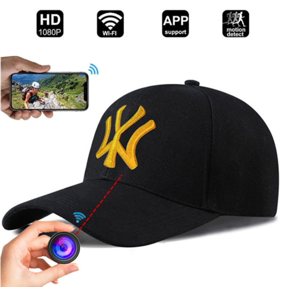 MY Baseball Caps WiFi Spy Hidden Pinhole Camera