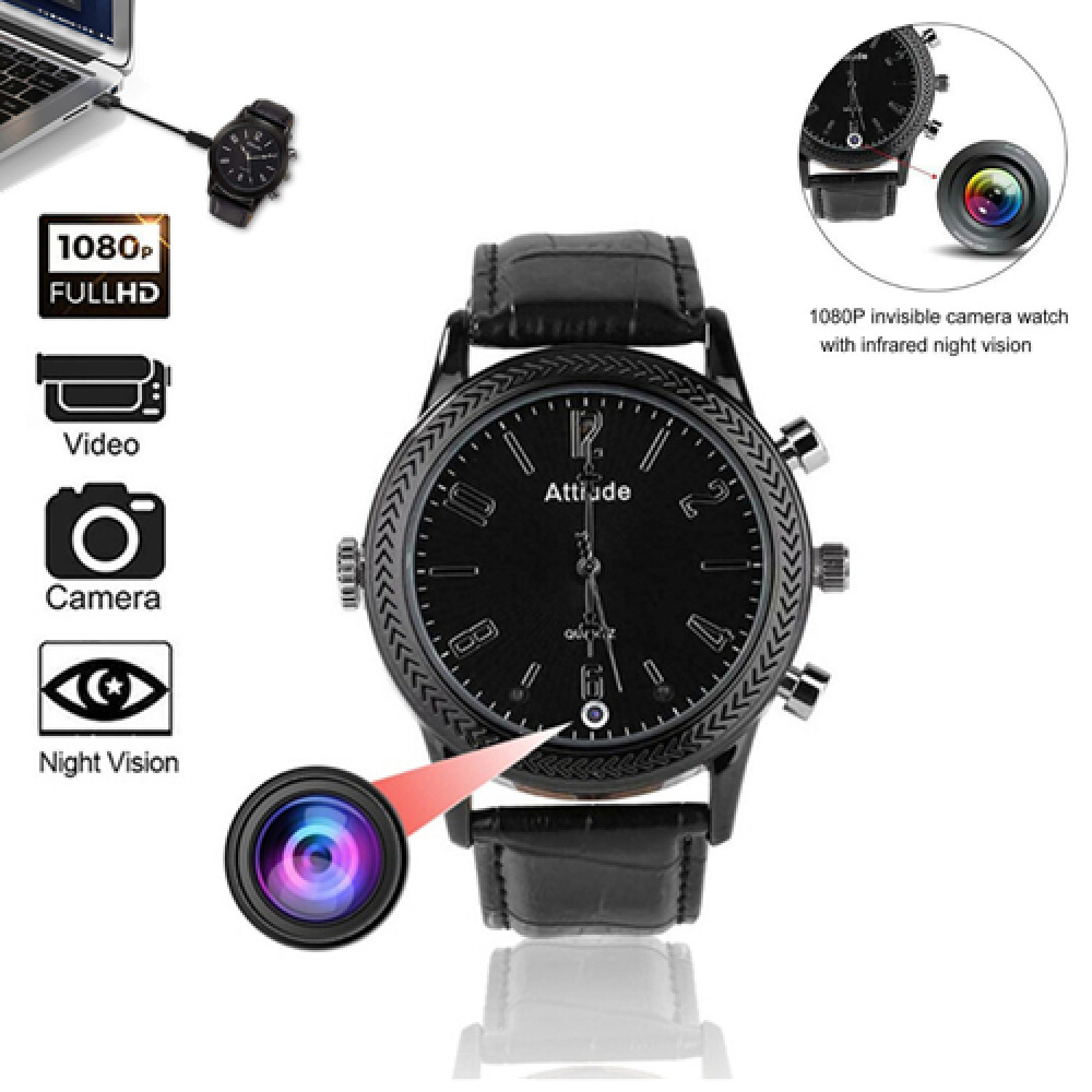 X9 Night Vision Spy Hidden Pinhole Spy Watch Camera - 32GB X9 Night Vision Spy Hidden Pinhole Spy Watch Camera - 32GB