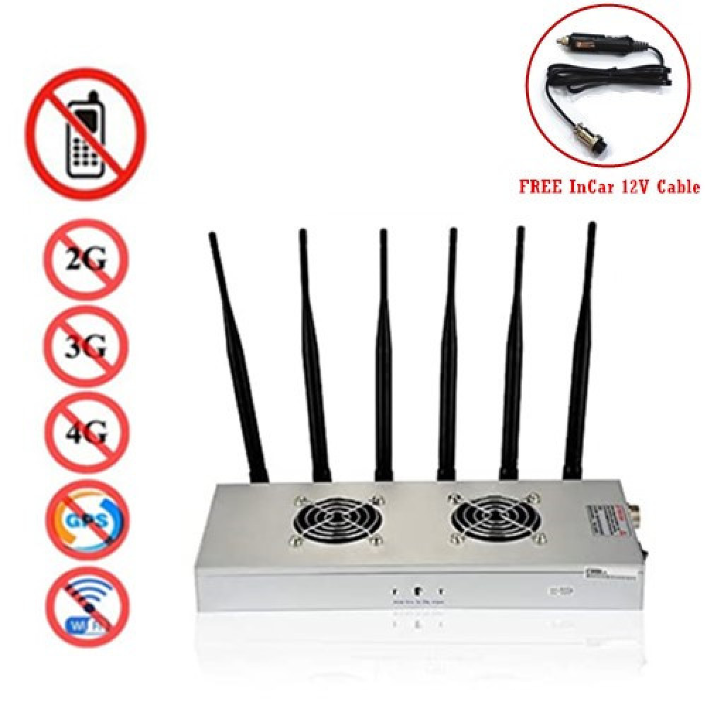 6 Band 2G 3G 4G GPS WiFi Mobile Signal Jammer