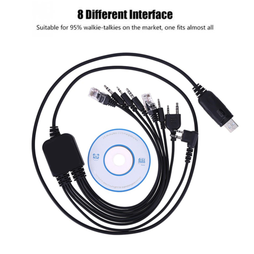 Universal 8 In 1 Walkie Talkie Radio USB Programming Cable Universal 8 In 1 Walkie Talkie Radio USB Programming Cable
