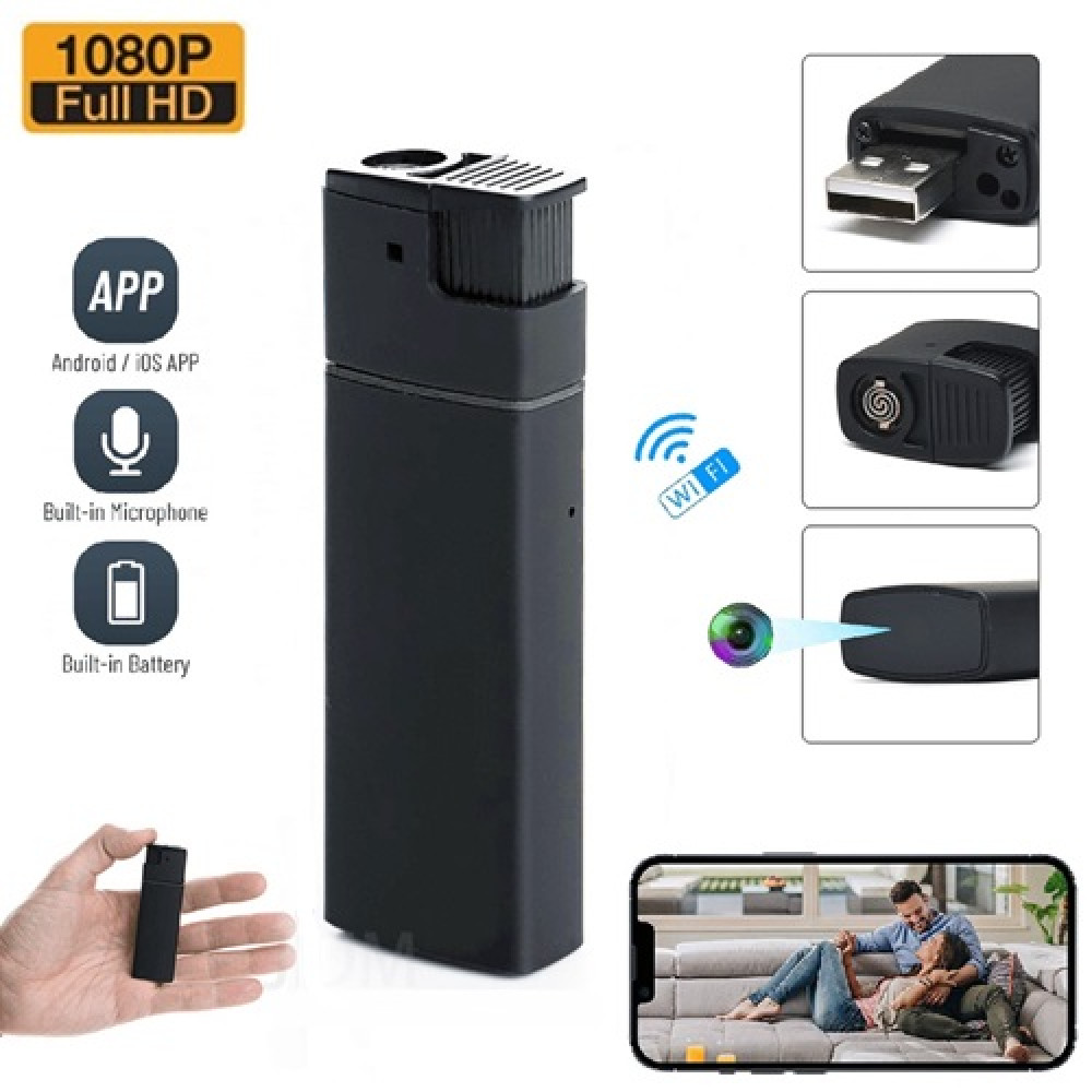 K7 Night Vision Lighter WiFi Spy Hidden Pinhole Camera