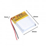 602525 3.7V 600mAh Rechargeable Lithium Polymer Battery