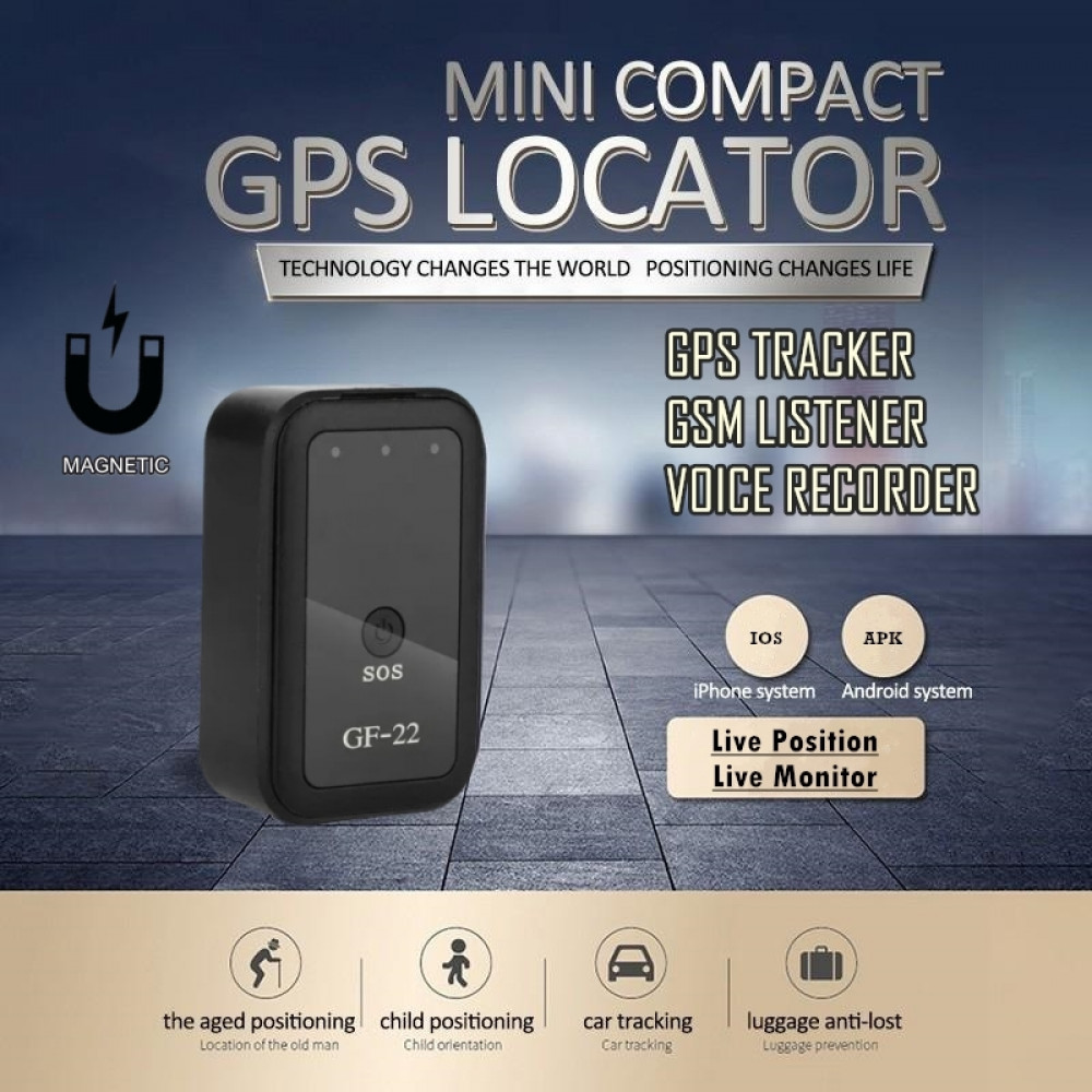 GF-22 Voice Recorder + GSM Listener + Real Time Magnetic Spy Mini GPS Tracker GF-22 Voice Recorder + GSM Listener + Real Time Magnetic Spy Mini GPS Tracker