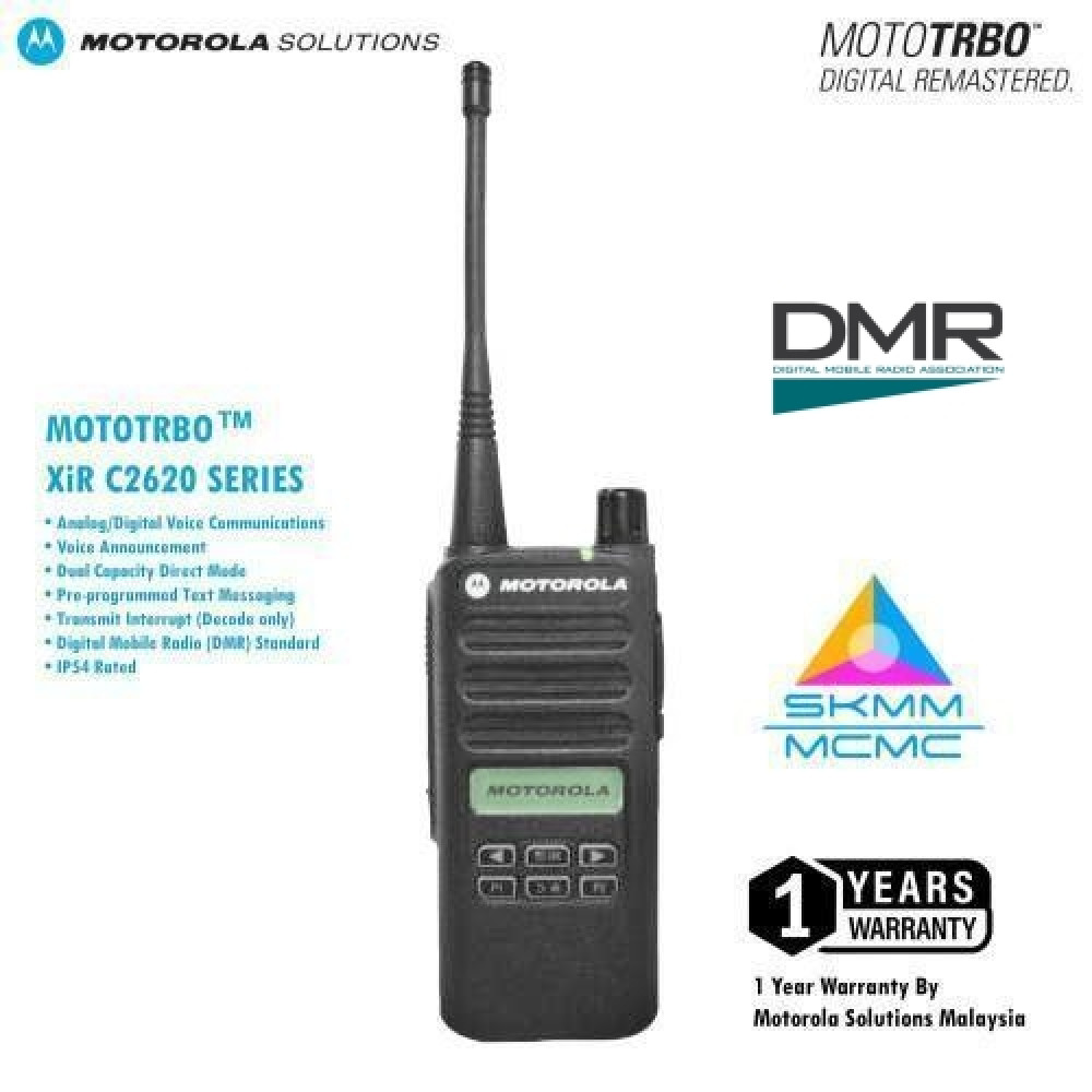 MOTOROLA XiR C2620 Digital/Analog UHF 403~480MHz 4W IP54 Walkie Talkie - 5KM MOTOROLA XiR C2620 Digital/Analog UHF 403~480MHz 4W IP54 Walkie Talkie - 5KM