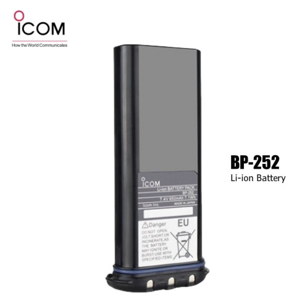ICOM IC-M33/M34/M35/M36 BP-252 7.4V 980mAh Li-ion Battery ICOM IC-M33/M34/M35/M36 BP-252 7.4V 980mAh Li-ion Battery