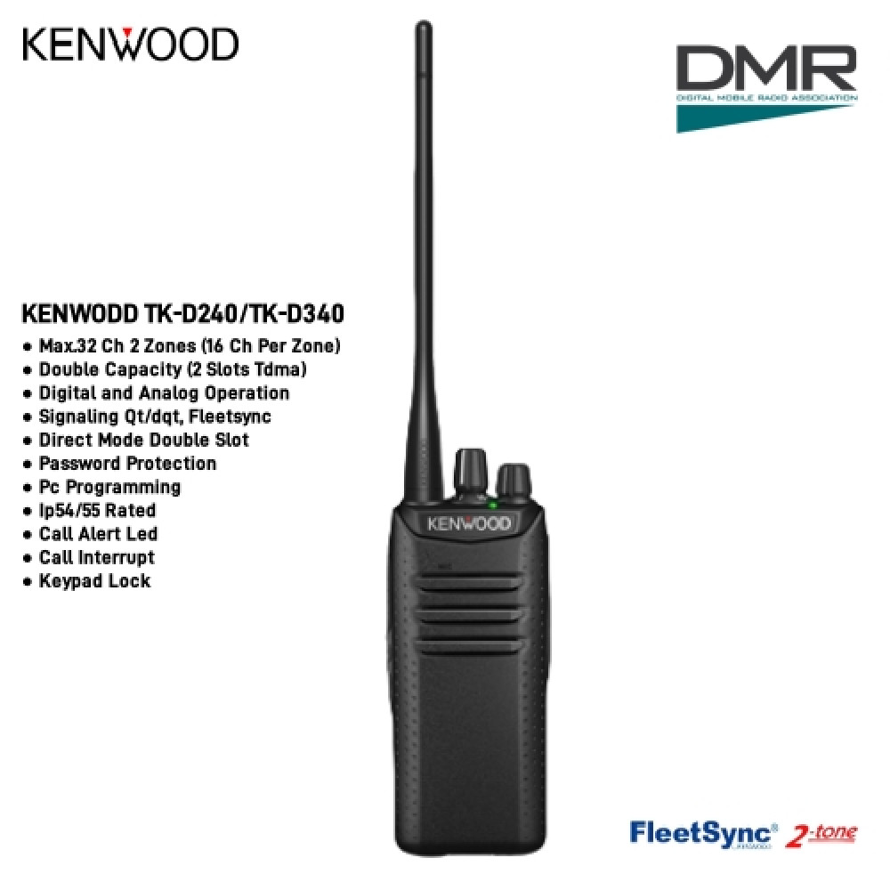 KENWOOD TK-D340 UHF Digital/Analog 4W Walkie Talkie - 5KM KENWOOD TK-D340 UHF Digital/Analog 4W Walkie Talkie - 5KM