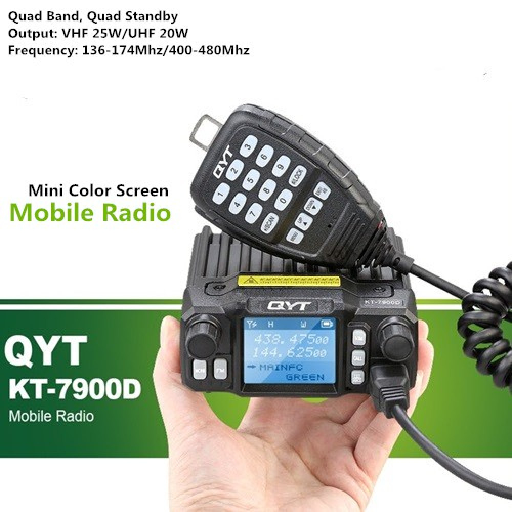 QYT KT7900D Quad Band 25W Mini Amateur Radio/Mobile Radio
