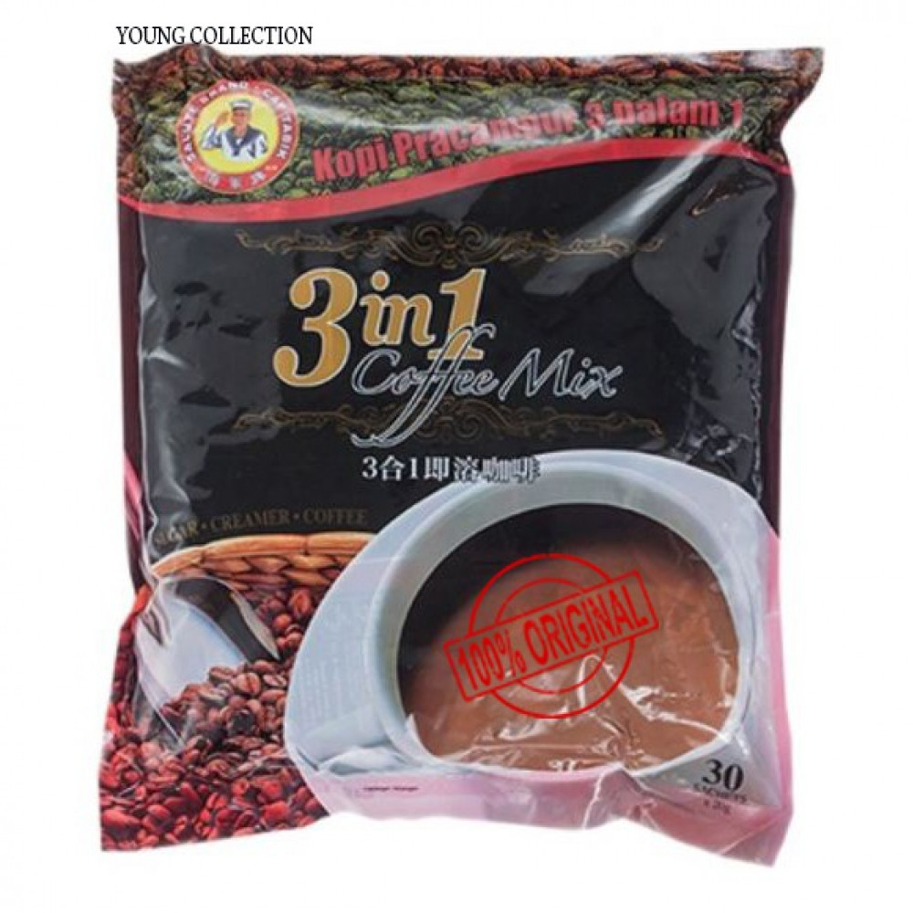 Salute Brand Cap 3 in 1 Coffee Mix 30 SACHETS x 20g Salute Brand Cap 3 in 1 Coffee Mix 30 SACHETS x 20g