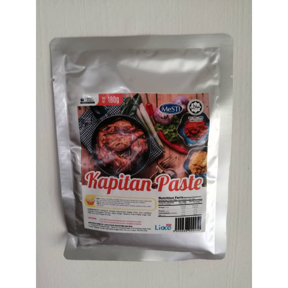 Lioco Food Kapitan Paste 180gm ( Ready to serve) Lioco Food Kapitan Paste 180gm ( Ready to serve)