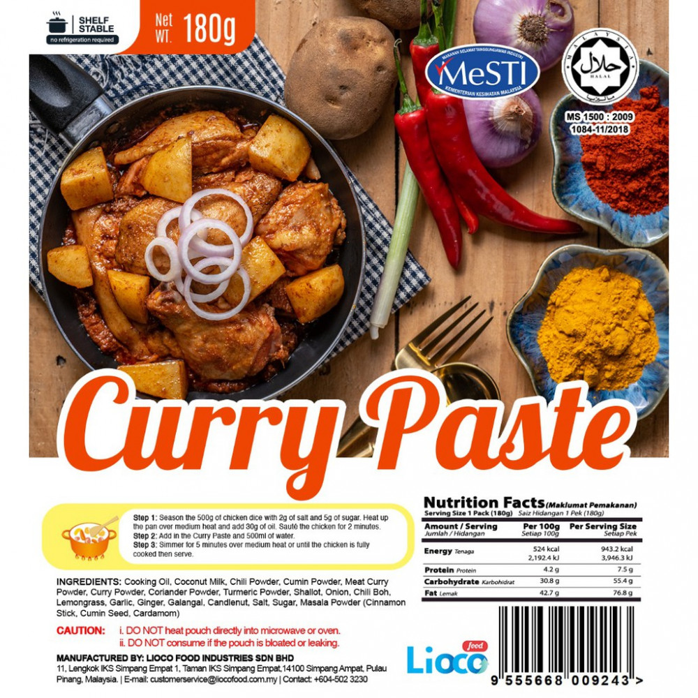 [HALAL - Lioco Food]  Curry Paste (Ready To Eat - Marketplace Harian)