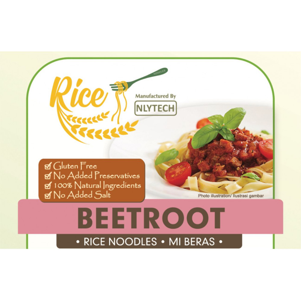 (Buy 3 Free 1!)[HALAL & VEGAN Friendly - NYLTECH] Beetroot Rice Noodle (Gluten Free - Marketplace Harian)