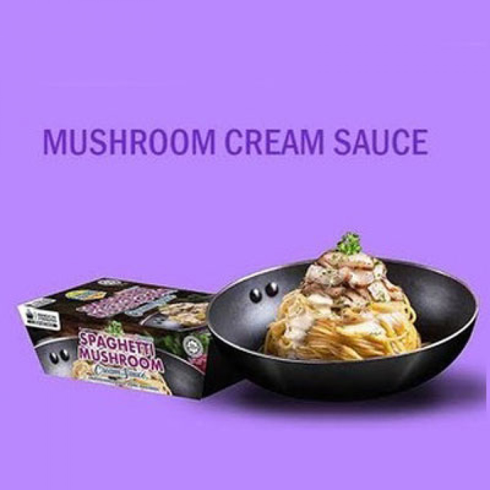 [HALAL - Master Pasto] 3-Minute Spaghetti Mushroom Cream Sauce (Convenience Pack - Marketplace Harian)