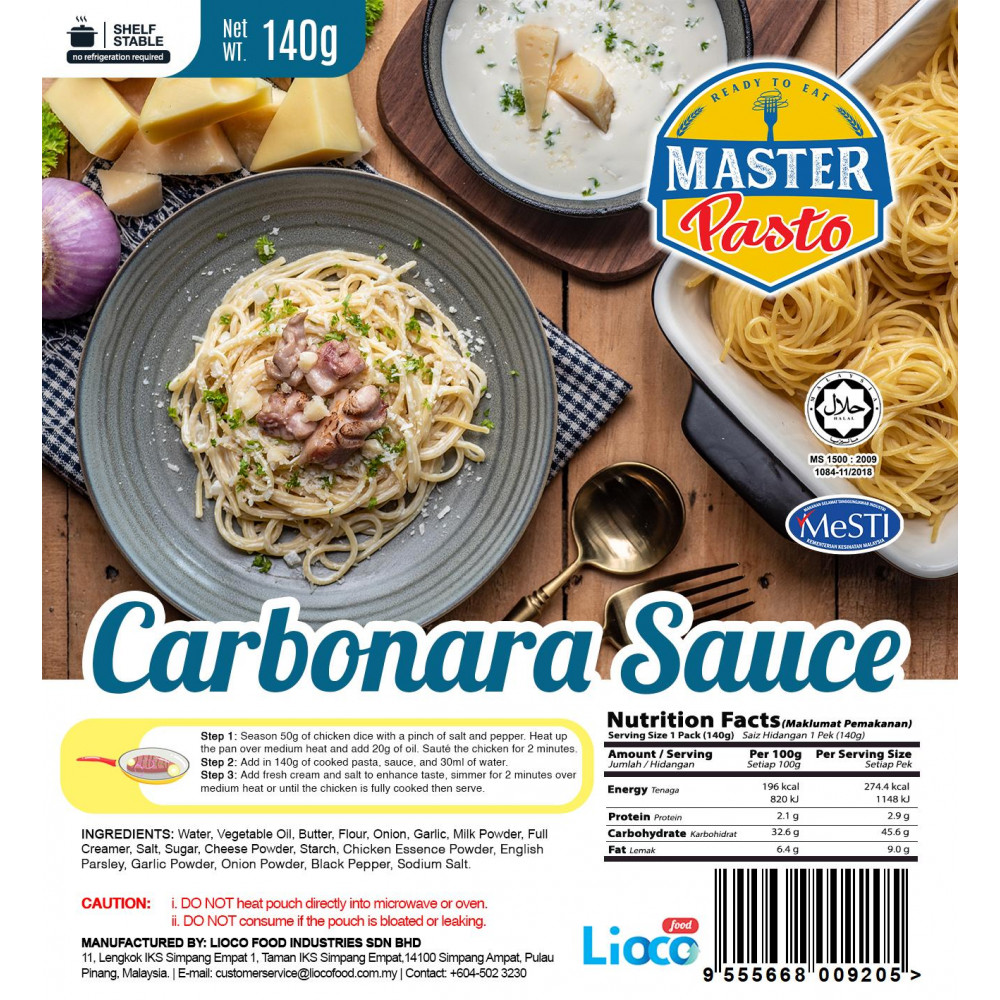 [HALAL - Lioco Food] Carbonara Sauce (Ready To Eat - Marketplace Harian)