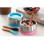 [Eco- Friendly - Avanchy] Stainless Steel Suction Baby Bowl + Air Tight Lid (Chemicaless - Marketplace Harian)