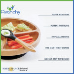 Avanchy Bamboo Toddler Plate + Spoon (Suitable 18+ months) - Marketplace Harian