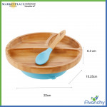 Avanchy Bamboo Toddler Plate + Spoon (Suitable 18+ months) - Marketplace Harian