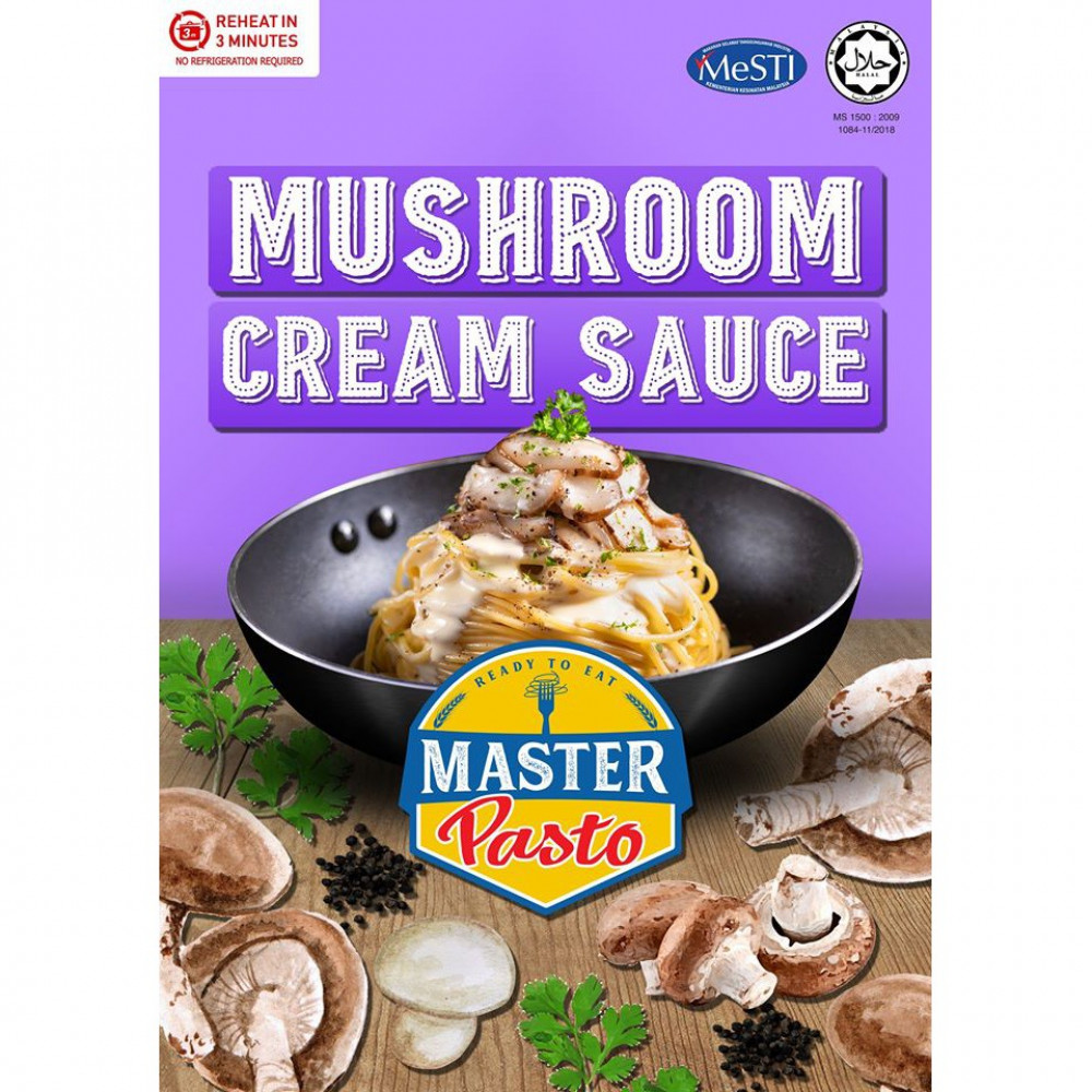 [HALAL Master Pasto] 3Minute Spaghetti Mushroom Cream Sauce