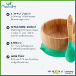 Avanchy Bamboo Suction Baby Bowl + Spoon (Suitable 4+ months) - Marketplace Harian