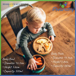 Avanchy Bamboo Suction Baby Bowl + Spoon (Suitable 4+ months) - Marketplace Harian