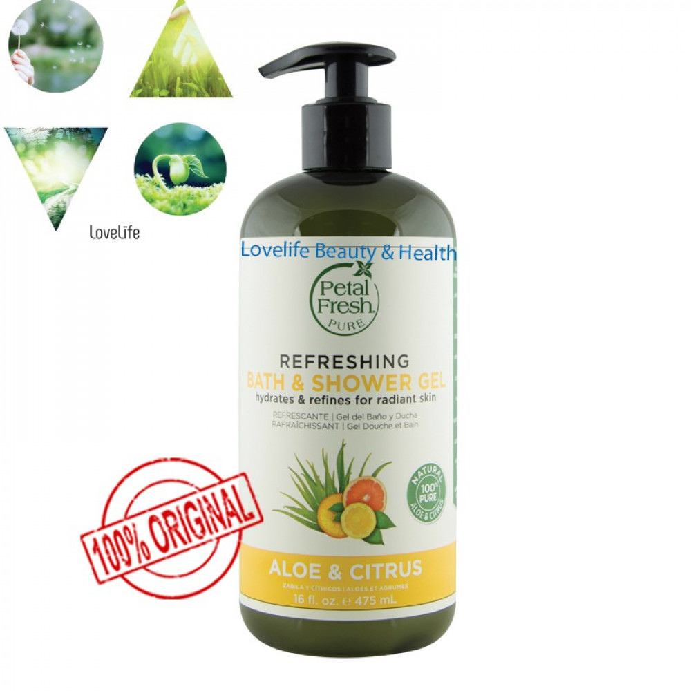 Petal Fresh Refreshing Bath & Shower Gel Aloe & Citrus 475ml EXP 2021