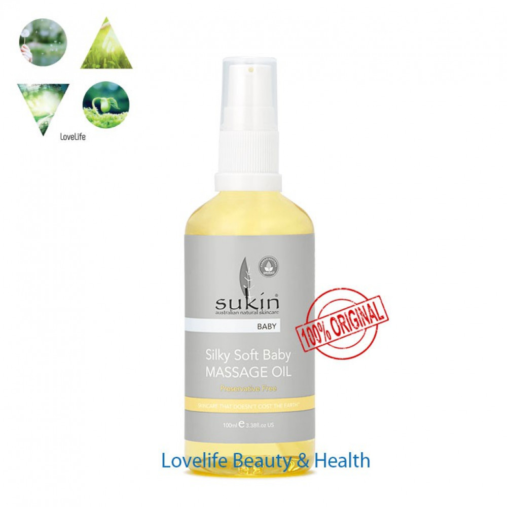 Sukin Silky Soft Baby Massage Oil 100ml - EXP APRIL 2019