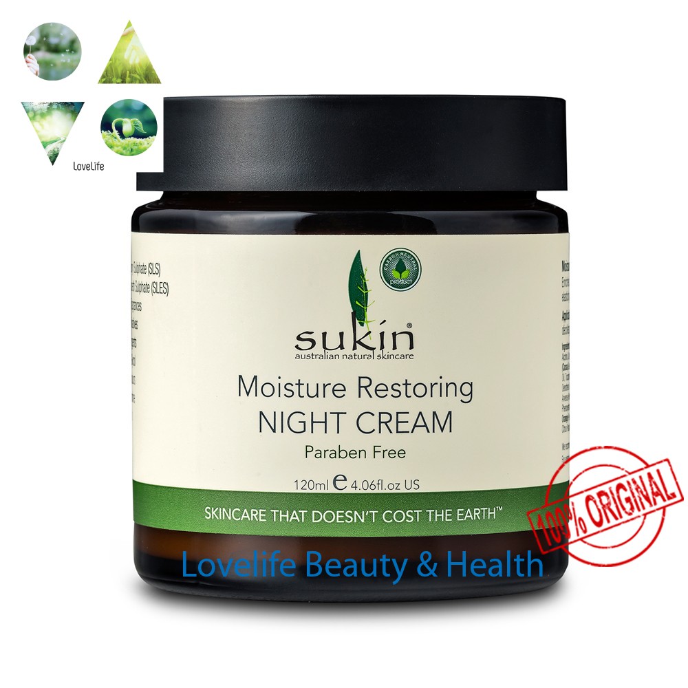 SUKIN MOISTURE RESTORING NIGHT CREAM 120ml