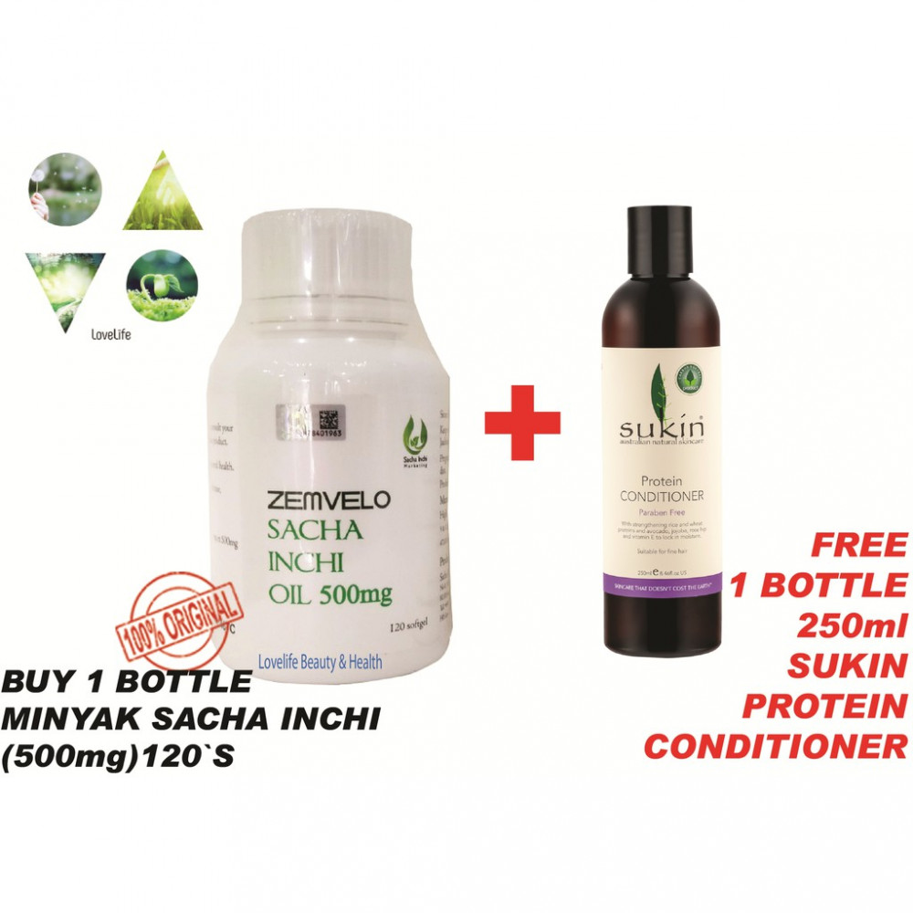 SACHA INCHI OIL 印加果油 MINYAK SACHA INCHI (500mg)120`S Softgel Vegan (HALAL)