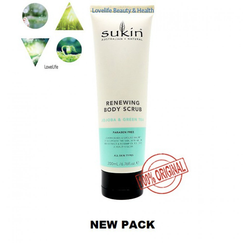 Sukin Renewing Body Scrub - Green Tea & Jojoba 200ml