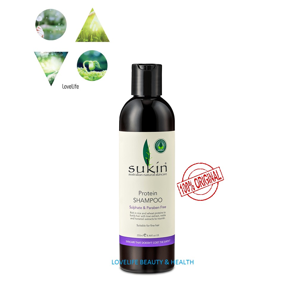 Sukin Protein Shampoo 250ml (Sulphate & Paraben Free)