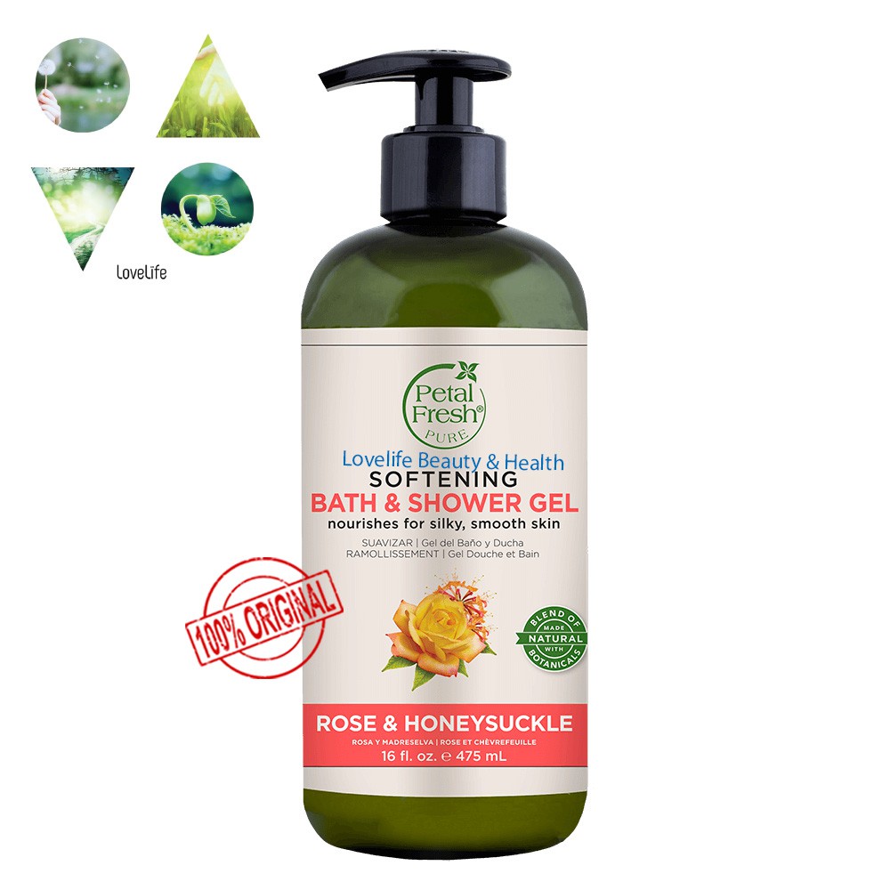 Petal Fresh, Softening Bath & Shower Gel - Rose & Honeysuckle 475ML
