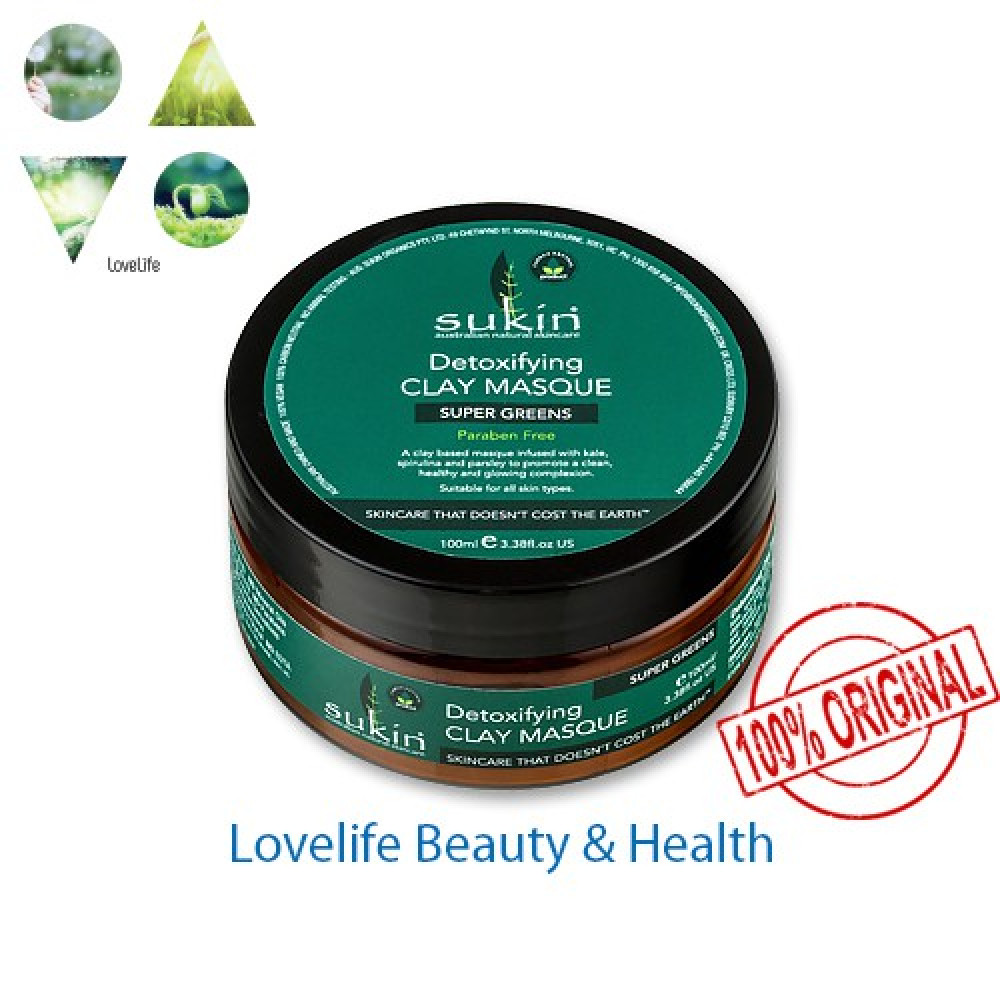 Sukin Super Greens Detoxifying Clay Masque 100ml Sukin Super Greens Detoxifying Clay Masque 100ml