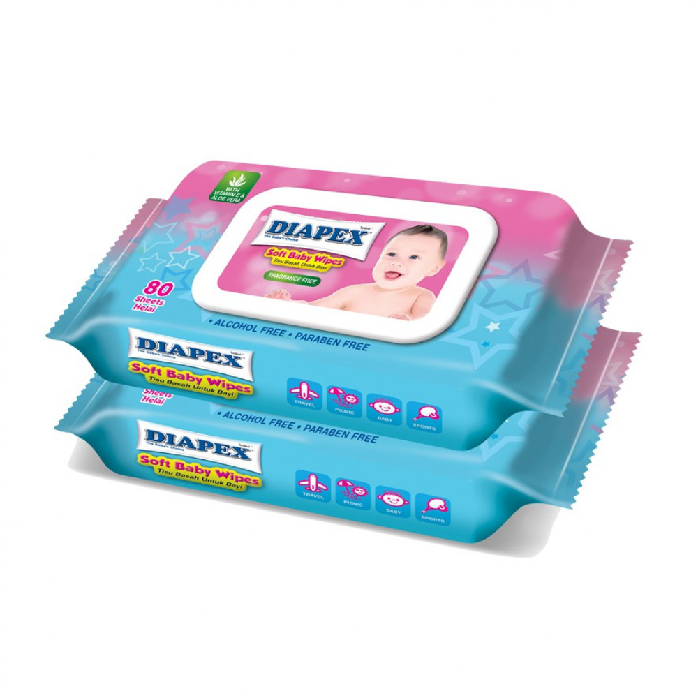 DIAPEX WET TISSUE 80'S X 2 PACK DIAPEX WET TISSUE 80'S X 2 PACK