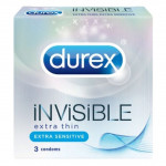 Extra Thin Durex Invisible Condom - Extra Sensitive (3'S) or (10'S) @