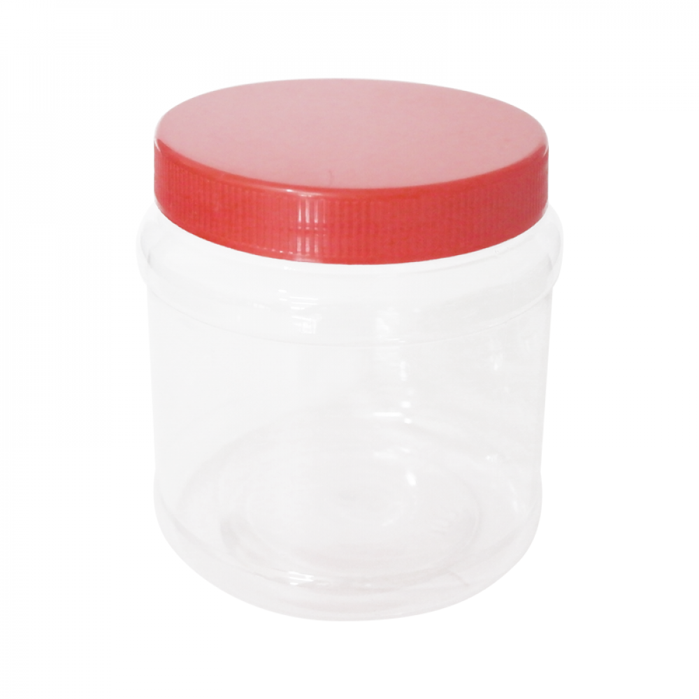 Transparent Bottle Biscuit Bucket(RED) No:102 Transparent Bottle Biscuit Bucket(RED) No:102