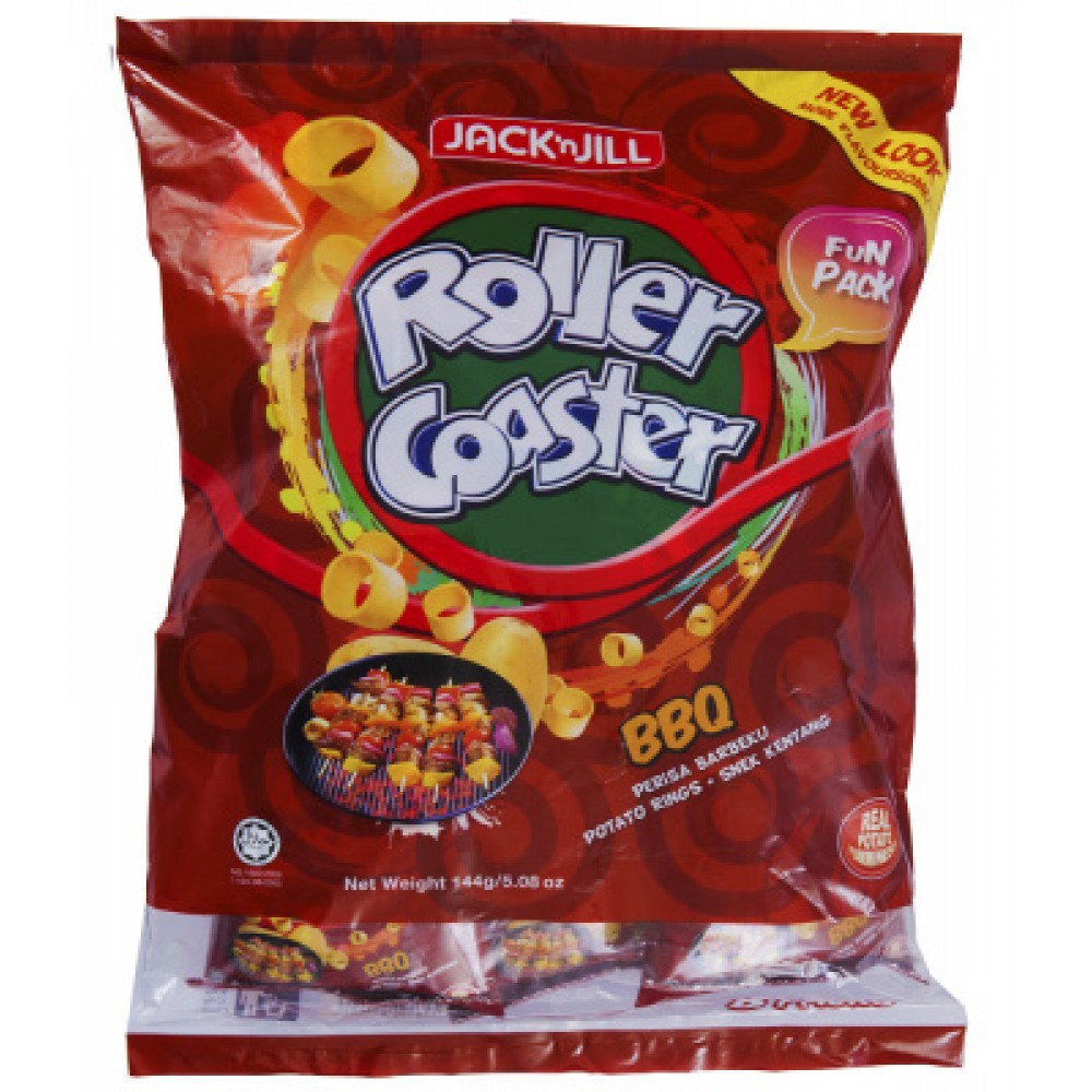 Roller Coaster Potato Rings 30 x 18g (BBQ) Roller Coaster Potato Rings 30 x 18g (BBQ)