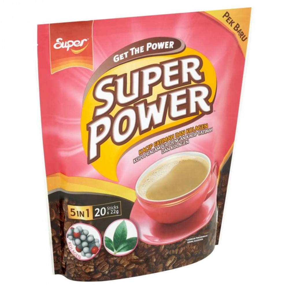 Super Power 5 in 1 Coffee Kacip Fatimah and Collagen (20 x 22g) Super Power 5 in 1 Coffee Kacip Fatimah and Collagen (20 x 22g)