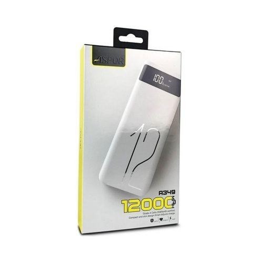 ASPOR Powerbank 12000 mAH-A349 ASPOR Powerbank 12000 mAH-A349