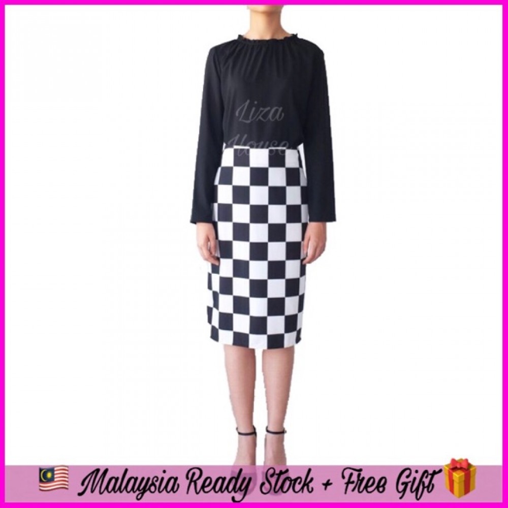 (MY Ready Stock) Checkered Skirt LH135