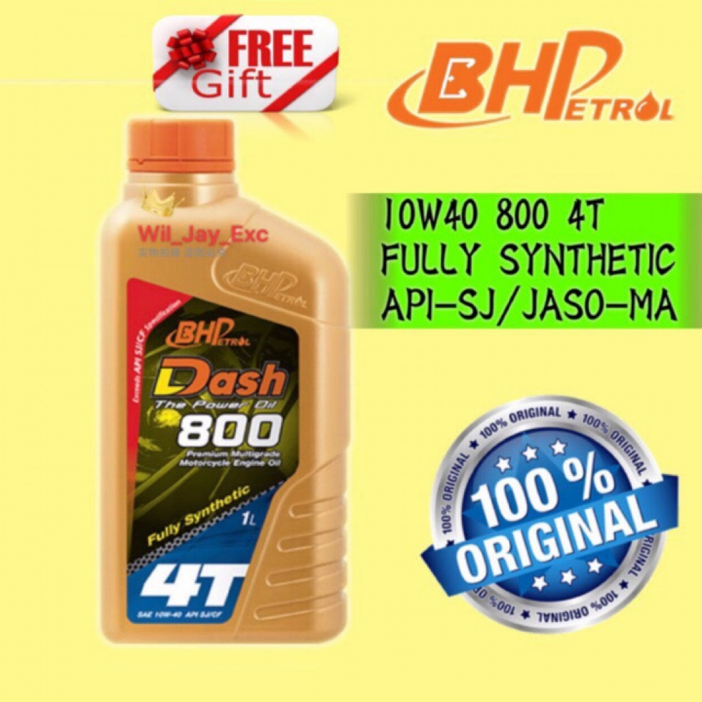 1 LITER BHP DASH 800 4T 10W40(FULLY SYTHETIC) MOTORCYCLE OIL