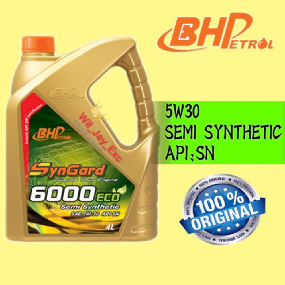 BHP 4 LITER 5W30 SEMY SYNTHETIC (SYNGARD 6000 ECO)