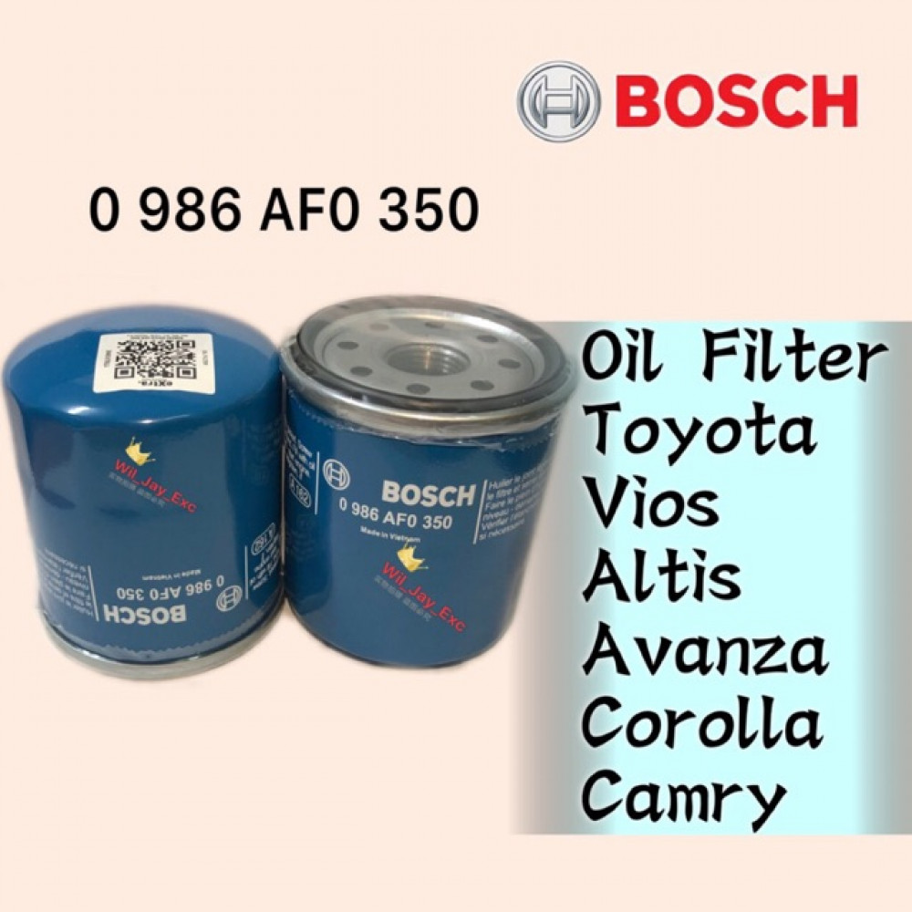 BOSCH OIL FILTER 350 TOYOTA 0 986 AF0 350 VIOS,ALTIS,AVANZA,COROLLA,CAMRY,WISH