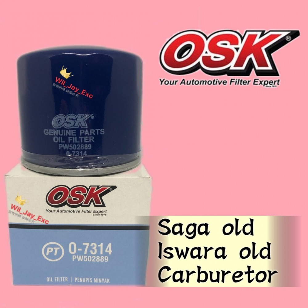 OSK PROTON OIL FILTER SAGA 8V/12V, ISWARA CARBURETOR O-7314 OSK PROTON OIL FILTER SAGA 8V/12V, ISWARA CARBURETOR O-7314