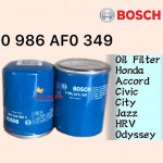 BOSCH OIL FILTER 349 HONDA ACCORD,CIVIC,CITY,JAZZ,HRV,ODYSSEY,CRV 0 986 AF0 349