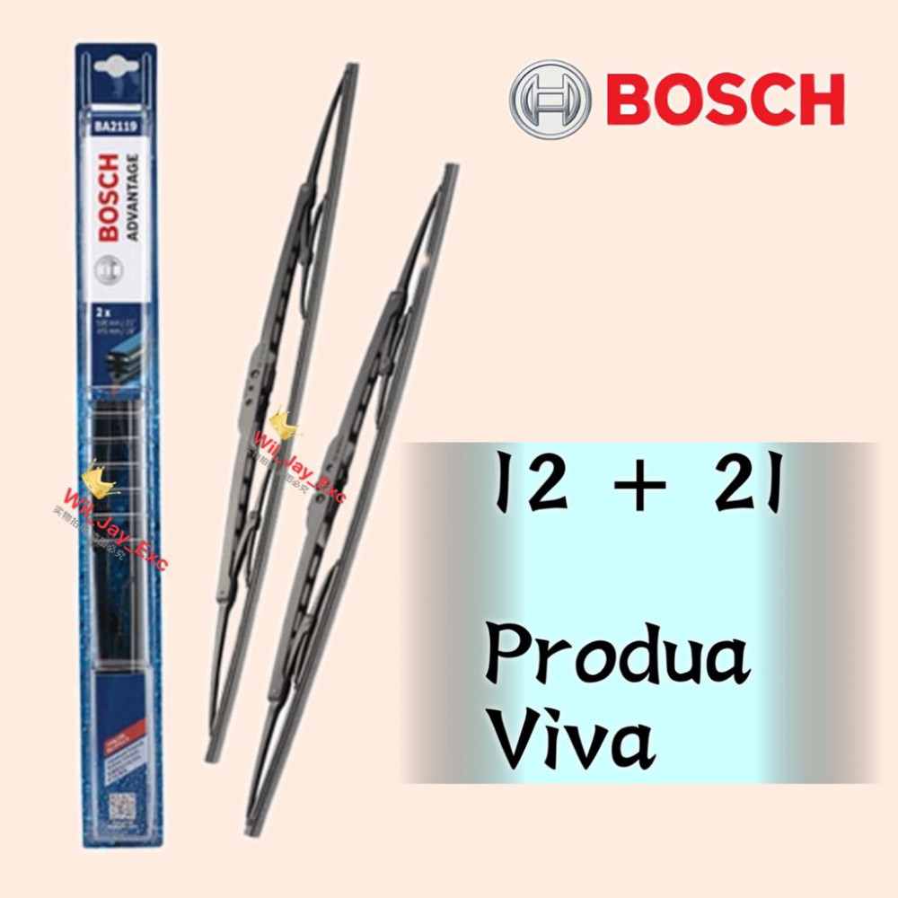 BOSCH WIPER WIPER ADVANTAGE WIPER BLADE 12 + 21 VIVA