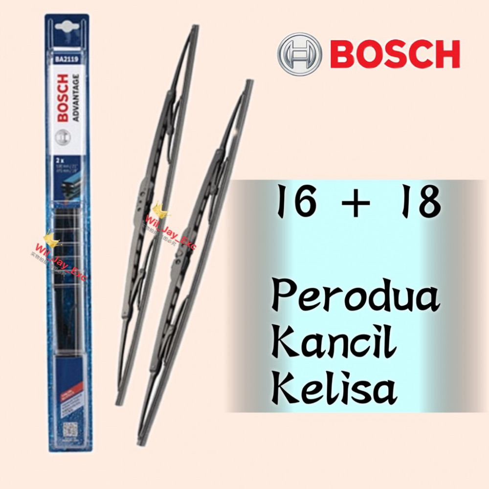 BOSCH WIPER ADVANTAGE WIPER BLADE 16 + 18 KANCIL,KELISA